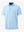 3D view highlighting Modern Fit Melange Polo in LIGHT BLUE HEATHER, showcasing fabric weave and fit.