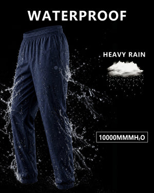 Lightweight Waterproof Rain Pants with Zipper Pockets