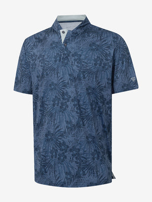 Camisas de golf Henley sin cuello elásticas estampadas