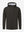 Water-resistant heat-tech softshell winter jacket with hood in coffee, clean 3D front view.