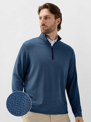 Herringbone Jacquard 1/4 Zip Pullover