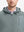 Collar detail from nose to chest, showing texture and zipper finish of the Smoky Gray fleece top.
