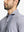 GREY WHITE STRIPE Pinstripe Jersey Performance Polo front view from nose to chest								
