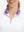 Front view from nose to chest of model wearing white women's athletic quarter zip tank tops