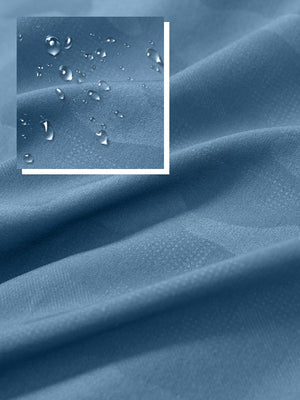 Water-Resistant Embossed Short Sleeve Q-Zip Hoodies