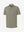 3d view of garment in taupe heather of performance heather contrast collar polo shirts.