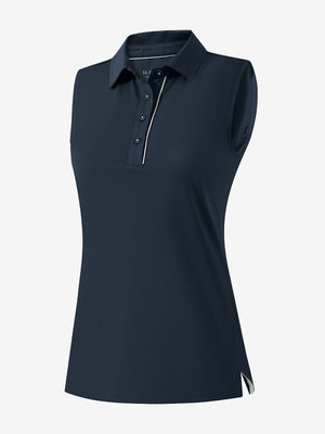 3d rendering of navy women's 4 buttons golf polo shirts