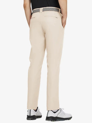 LIGHT KHAKI Water Resistant Everyday Pants back view, model's lower body with both hands in pockets