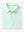 Folded Aqua Blue Yellow Stripe Performance Stripe Golf Shirt shown flat
