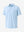 3d view of garment in light blue of nylon blend casual jacquard polo shirts.