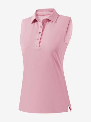 3d rendering of lavender women's 4 buttons golf polo shirts