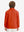 Youth Winter Micro-fleece Quarter Zip Pullover in orange, youth model back upper body view