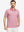 Front upper body shot of model wearing pink small fish premium ribbed collar print polo shirts