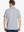 Back half-body view of male model wearing the Silver Grey Everyday Classic Solid Polo