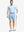Model wearing Light Blue shorts, right hand in pocket – 7 Inch inseam