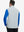 Back upper body view of the misty grey print collar quarter zip golf vest, clean cut and relaxed posture.