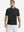 Front half body shot of model wearing rich black grid performance reflective checked collar golf shirt