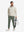 Lightweight Ankle-Zip Sweatpants with 4 Pockets in olive green, full body front view with golf bag