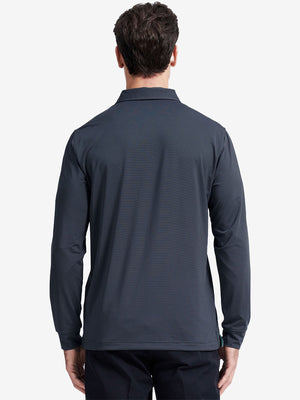 Long Sleeve Pinstripe Jersey Polo