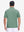 Back upper body shot of model wearing green grey dry fit waffle textured collared golf shirts