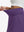 Detail view of elastic waistband on dark purple women's stretch a-line golf skort with 7 pockets