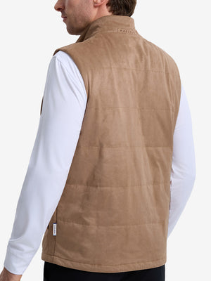 Classic Micro Suede Leather Puffer Vests