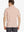Back half-body view of Orange Dark Blue Yarn Dyed Stripe Polo