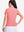 Back upper body shot of model wearing pink women's 5 buttons collared polo shirts