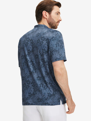 Camisas de golf Henley sin cuello elásticas estampadas