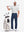 Front full body shot of model wearing light grey white comfy breathable pin-stripe texture golf polos