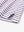Hem slit detail of WHITE/NAVY STRIPE Youth Performance Golf Polo highlighting stitching and finish.