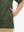 Detail shot of pocket on military green water-resistant short sleeve q-zip hoodie for boys