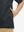 Detail shot of pocket on dark grey water-resistant short sleeve q-zip hoodie for boys