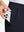 Detail view of double pockets on navy stretch cotton blend slim fit golf trousers 5 pockets
