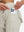 Detail view of side pocket on oyster gray women's gym golf shorts with liner pocket
