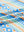 Close-up of blue ethnic full print lightweight quarter zip pullover fabric, soft and breathable texture