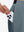 Side view of pocket on grey blue women's lightweight athletic sweatpants