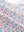 Close-up texture of colorful hearts women's sleeveless v-neck print golf shirts fabric showing printed weave detail.