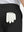 Detail view of back pocket on black stretch cotton blend slim fit golf trousers 5 pockets