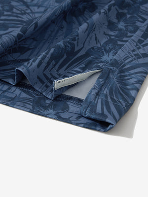 Camisas de golf Henley sin cuello elásticas estampadas