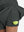 Detail view of side inner pocket on dark grey women's gym golf shorts with liner pocket