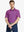 MAELREG Men's Performance Jersey Print Polo in Purple Red Buffalo – front half-body with golf pose
