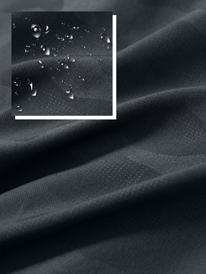 Water-Resistant Embossed Short Sleeve Q-Zip Hoodies