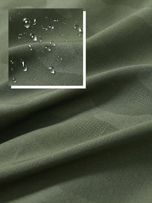 Water-Resistant Embossed Short Sleeve Q-Zip Hoodies