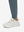 Detail view of hem on grey blue women's lightweight athletic sweatpants