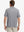 Rear half-body view of Modern Fit Melange Polo in GREY HEATHER, showing clean fit and fabric details.