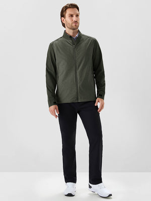 Windproof Colorblock Heather Full Zip Jacket