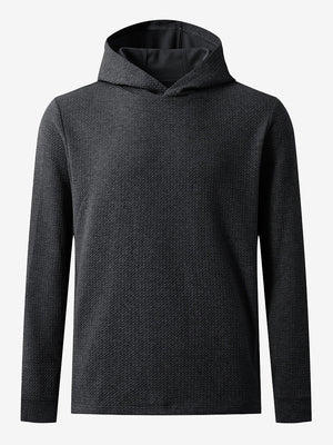Texture Solid Hoodies Pullover
