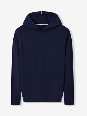 Vertical Stripes Ribbed Knit Hoodies Sweatshirt