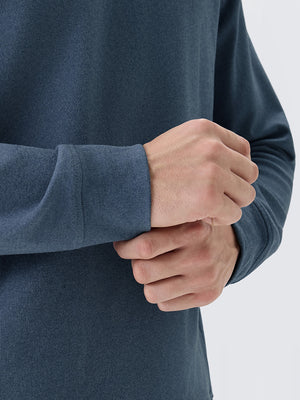 Stretch Ultra-Comfy Heather Brushed Rib Knit Hoodie